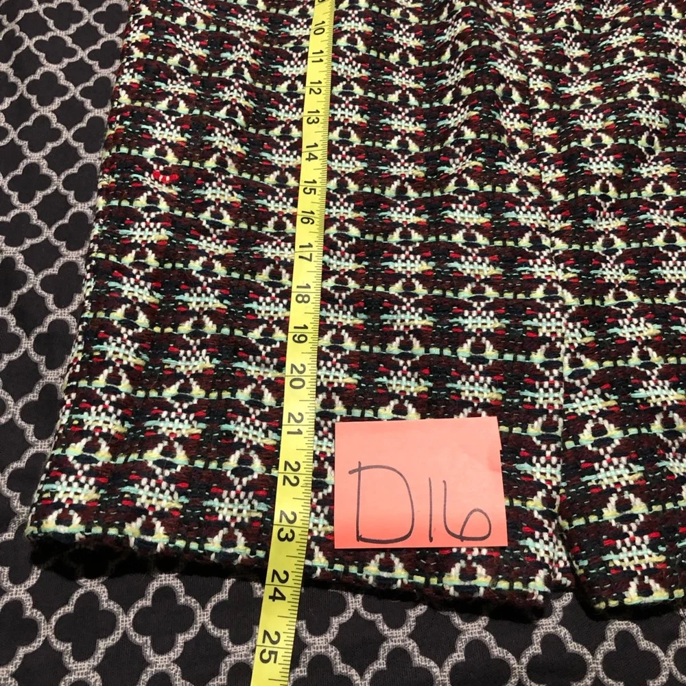 J.Crew Collection Womens Alpaca Wool Pencil Zip Skirt Aztec Pattern Sz 8 D16